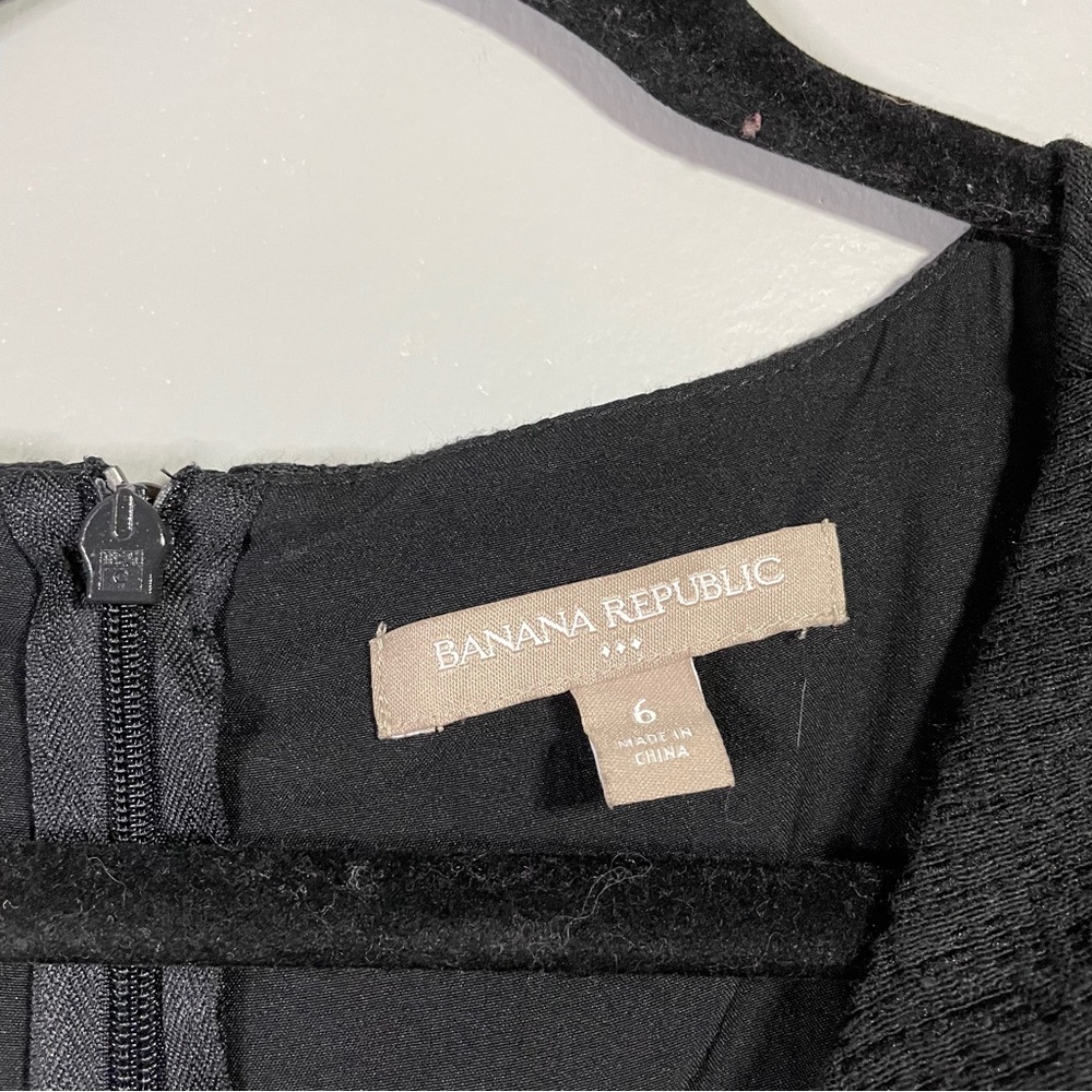 Banana Republic Factory Black Layered Look Sleeveless Formal Dress Size 6 - Picture 4 of 6